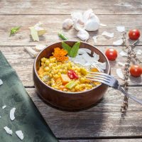 Chickpea Curry with Vegetables and Rice