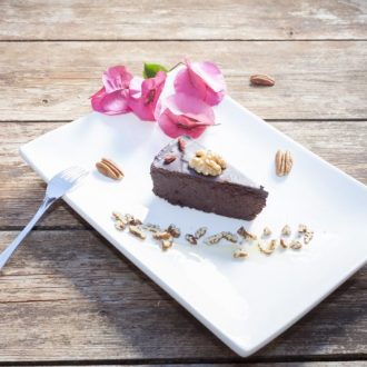 Raw Vegan Chocolate & Walnut Cake