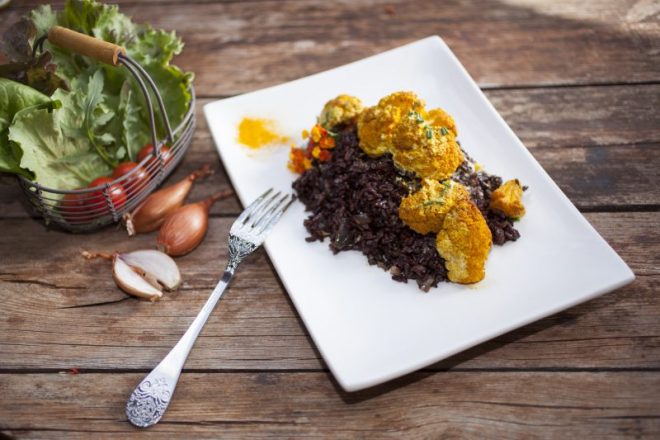 Venus Black Rice with Cauliflower & Tahini
