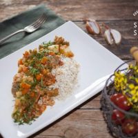 Vegan Chili con Carne with Basmati Rice